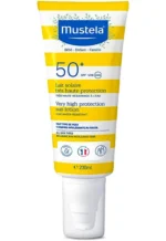 Mustela Protetor Solar 200ml FPS 50+ Filtro Solar Rosto e Corpo Para Bebês, Crianças e Adultos - Alta Proteção Solar com Fórmula Hipoalergênica para Todos os Tipos de Pele