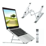 Base Suporte Para Pc Notebook Alumínio Portátil Articulado Dobrável Tablet Laptop Mesa Davely - Imagem 7