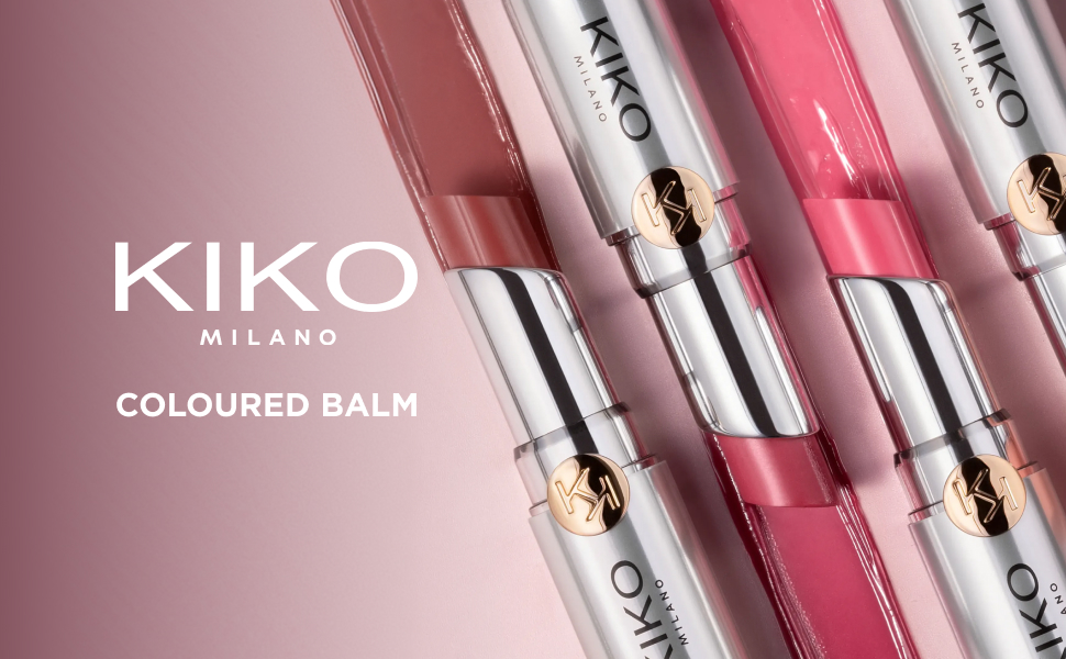 hidratante labial colorido KIKO Coloured Balm nas quatro cores disponíveis