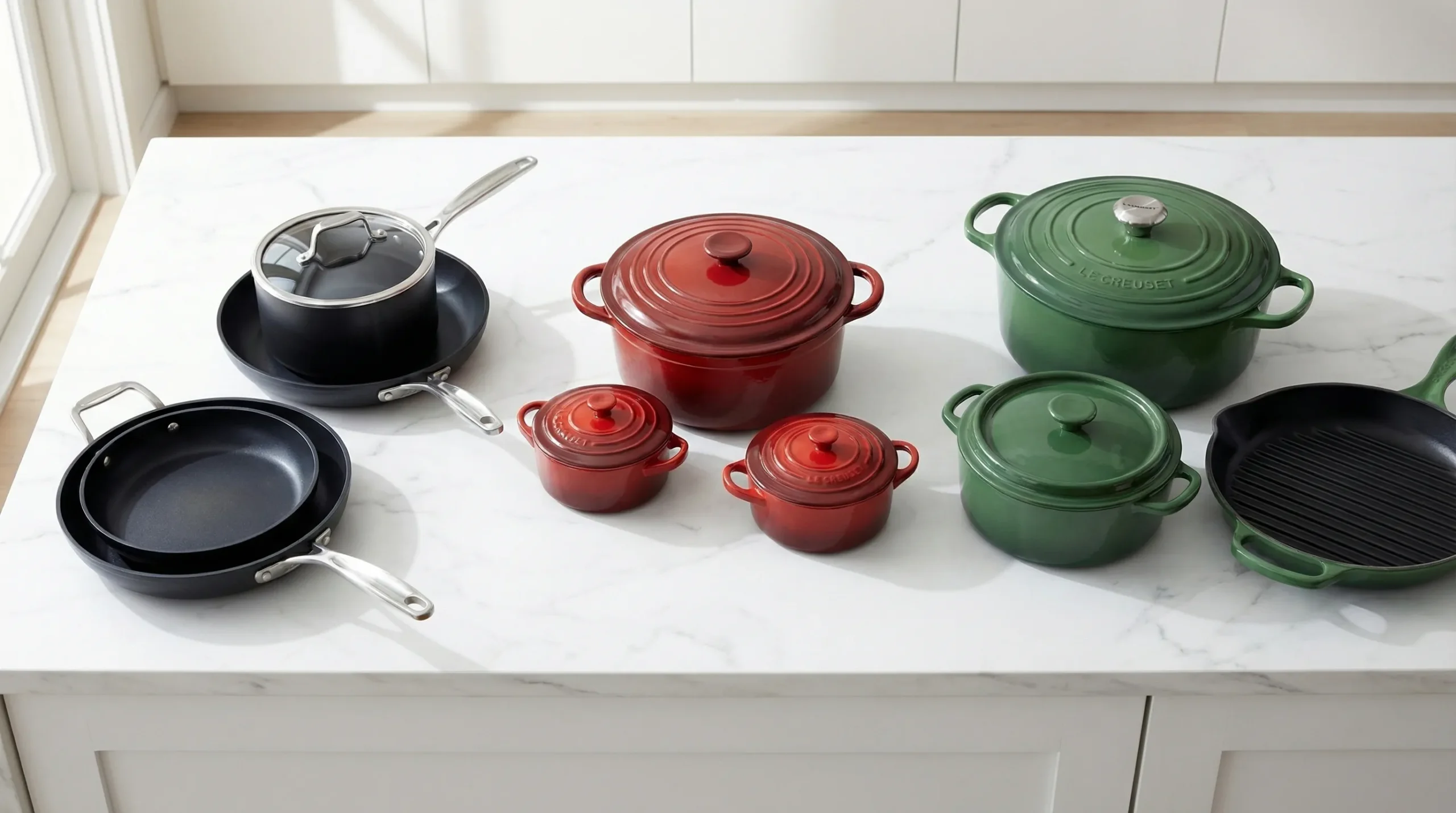 melhores panelas antiaderentes 2026 — comparativo Tramontina, Brinox e Le Creuse