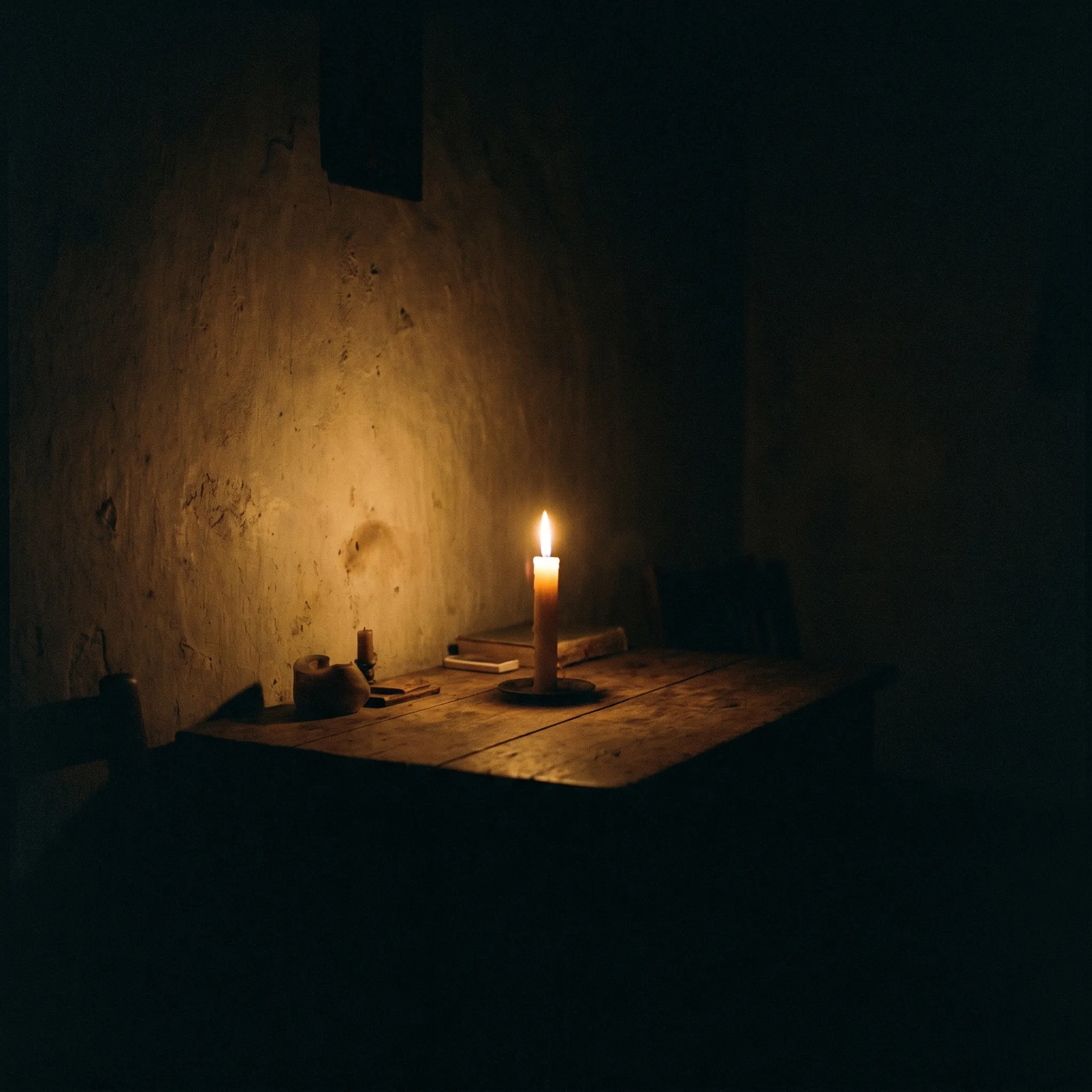 A single candle burning in 202605251918 resultado